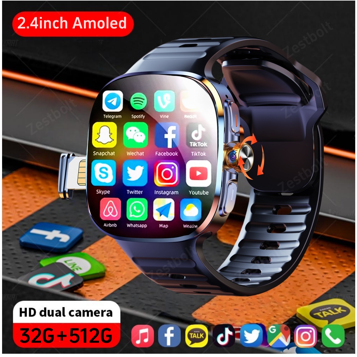 Seaweed Snack - M99 Smartwatch 2,4 polegadas maior tela